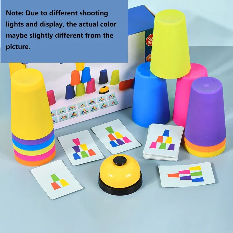 Color: Colorful - Stacked Cup Battle for Kids,Parent-Child Interactive Game, Fun Stacking Game, Gift for Christmas