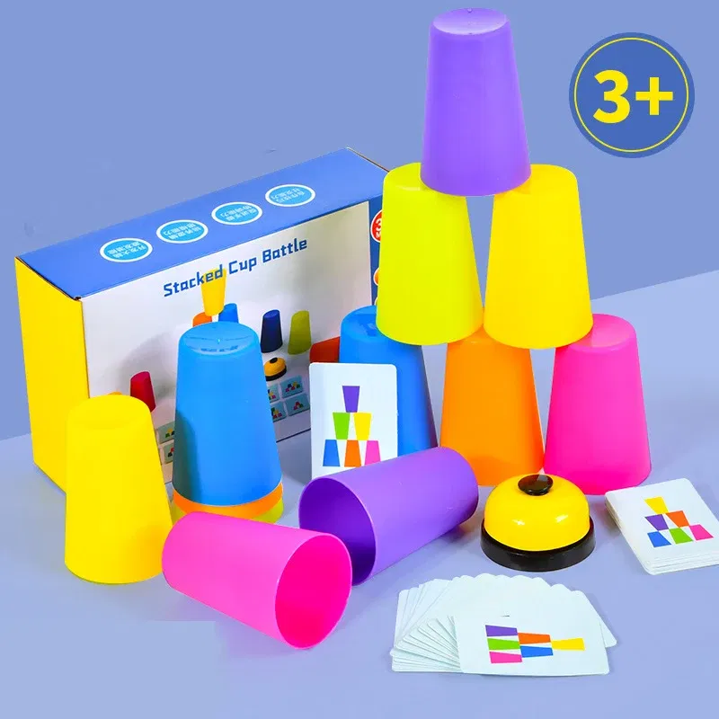 Color: Colorful - Stacked Cup Battle for Kids,Parent-Child Interactive Game, Fun Stacking Game, Gift for Christmas