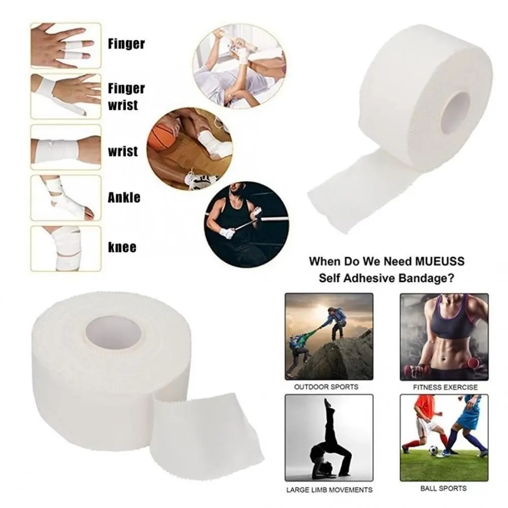 Color: black - 12.5/25/50mm/Roll Medical Waterproof Cotton Premium Adhesive Tape Sport Binding Physio Muscle Elastic Bandage Strain Injury Tape