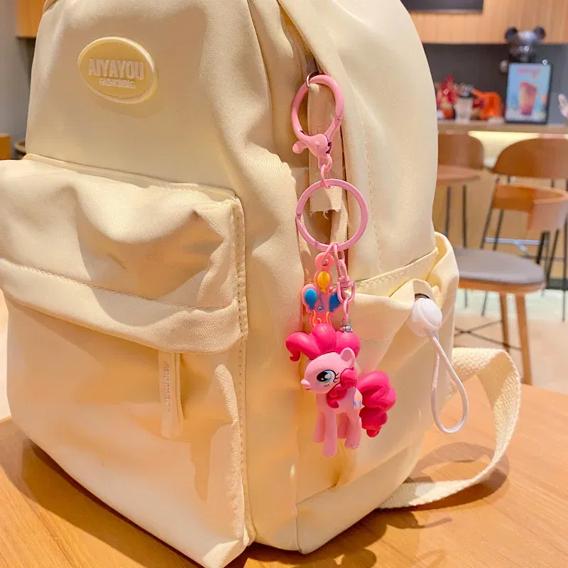 Color: Orange, Ships From: CHINA - Cartoon My Little Pony Toy Keychain Twilight Sparkle Pinkamena Diane Pie Fluttershy Rarity Rainbow Dash Key Buckle Keyring Gift