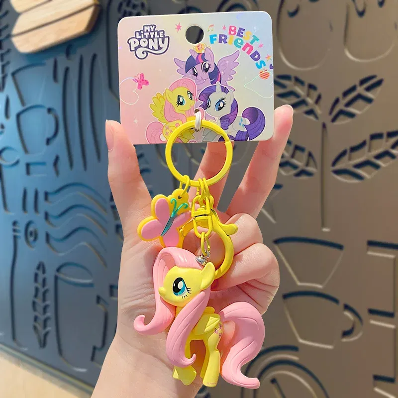 Color: Orange, Ships From: CHINA - Cartoon My Little Pony Toy Keychain Twilight Sparkle Pinkamena Diane Pie Fluttershy Rarity Rainbow Dash Key Buckle Keyring Gift