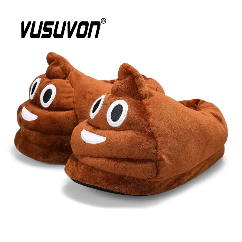 Color: black, Shoe Size: 44 - Indoor Slippers Warm Winter Home Fluffy New Fashion Men Women Bread Demon Soft Plush Shoes Unisex Cute Funny Christmas Gift