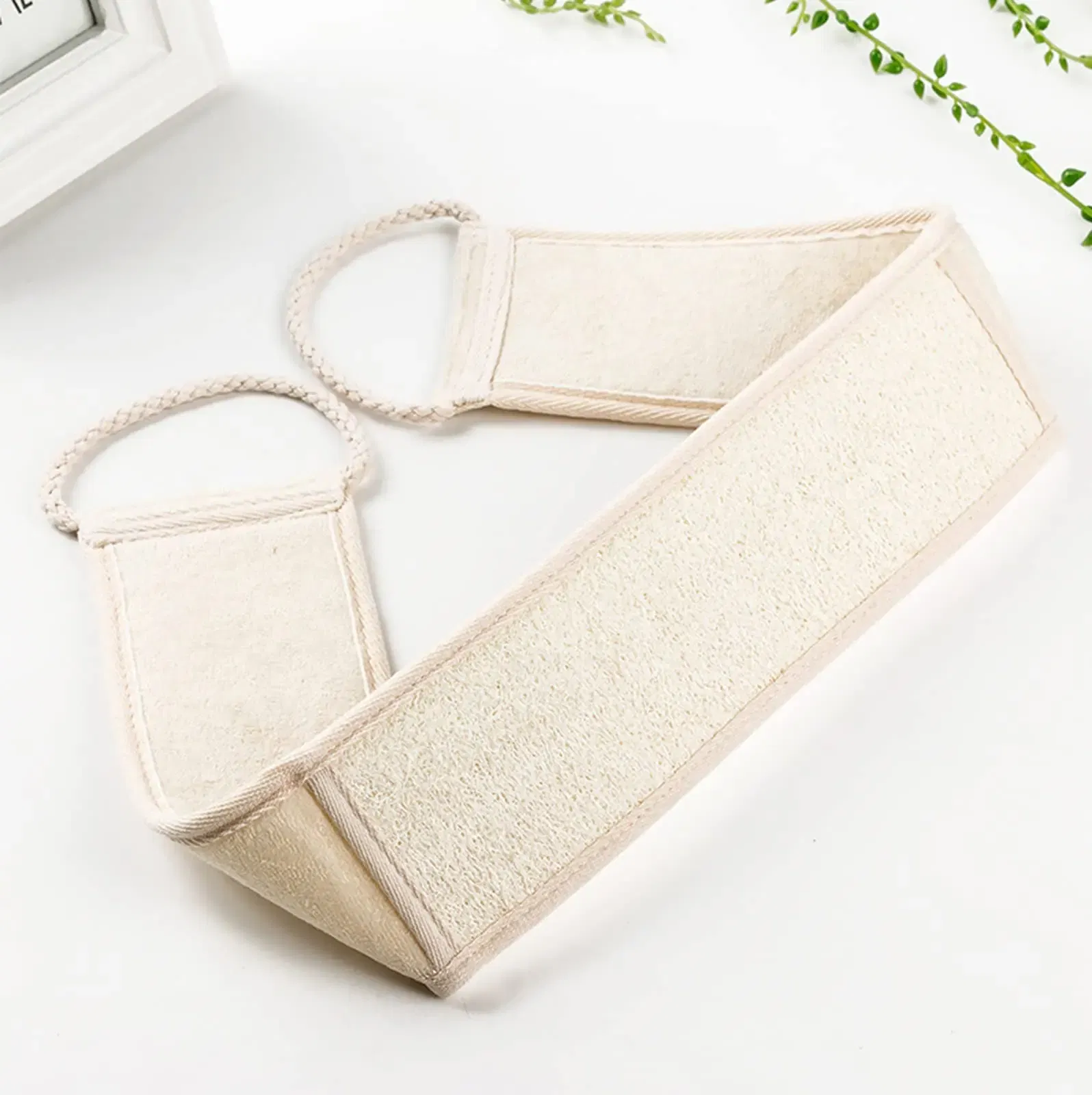 Color: Blue - Bath Sponge Natural Exfoliating Loofah Sponge Scrubber  Body Backwash Belt Back Exfoliator Strap Bath Accessories