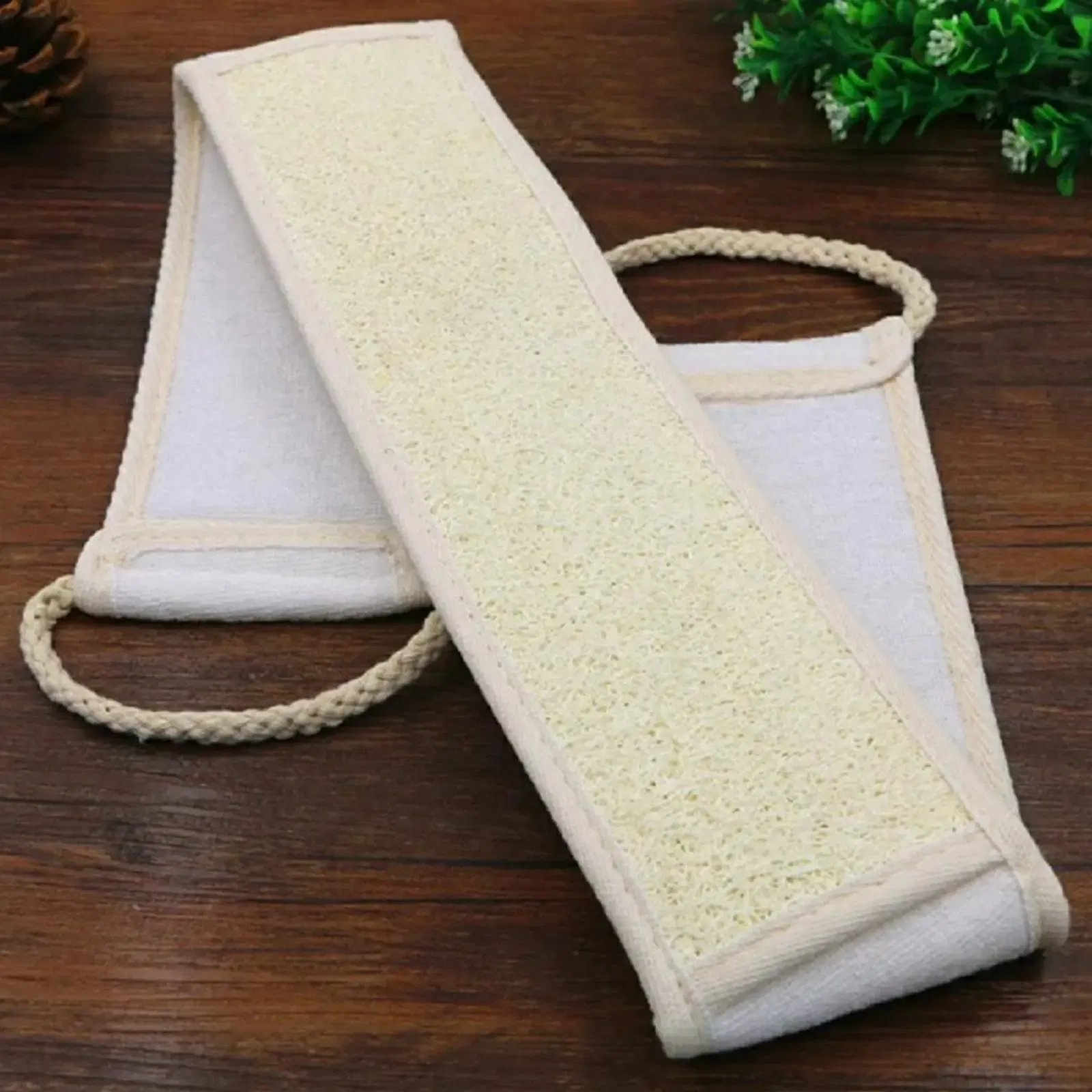 Color: Blue - Bath Sponge Natural Exfoliating Loofah Sponge Scrubber Body Backwash Belt Back Exfoliator Strap Bath Accessories