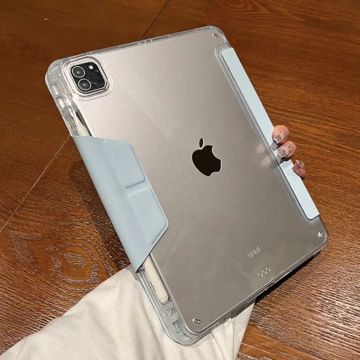 Color: Blue, Size: Thirteen - Case Magnetic for iPad Air 11 Cover iPad Air 4 5 10th 10.9 9.7 7th 8th 9th Gen 10.2 3 pro 10.5 11 With Y-Shaped Fold Clasp Funda