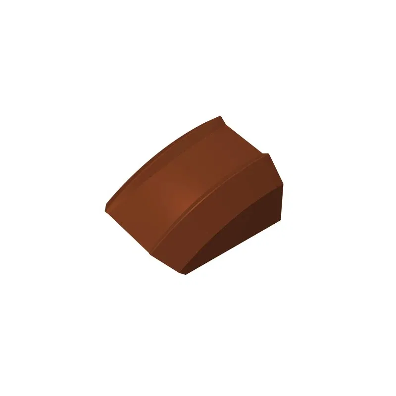 Color: Brown - Gobricks GDS-1015 Slope, Curved 2 x 2 Lip compatible 30602 47904 pieces of children's DIY