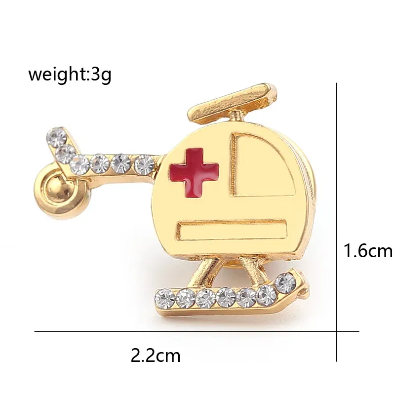 Metal color: Light Yellow Color, Ships From: CHINA - Medical Pins Icons Medical Helicopter Intestine Tissue Blood Capillary Biology Chemistry Brooches Nursing Accessories And Gifts