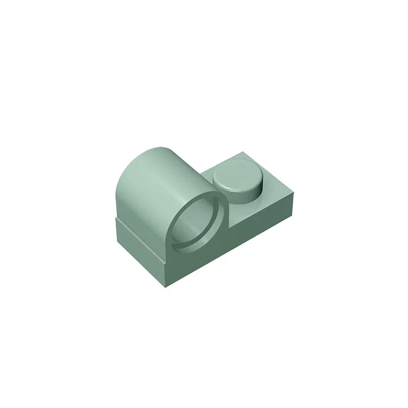 Color: Light Grey - Gobricks GDS-811 Plate, Modified 1 x 2 with Pin Hole on Top compatible with lego 11458 pieces of children's DIY