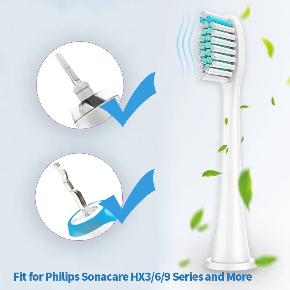 Color: GRAY - Electric toothbrush head, replaceable sonic electric toothbrush head, suitable for Philips Sonicare's electric replaceable brush