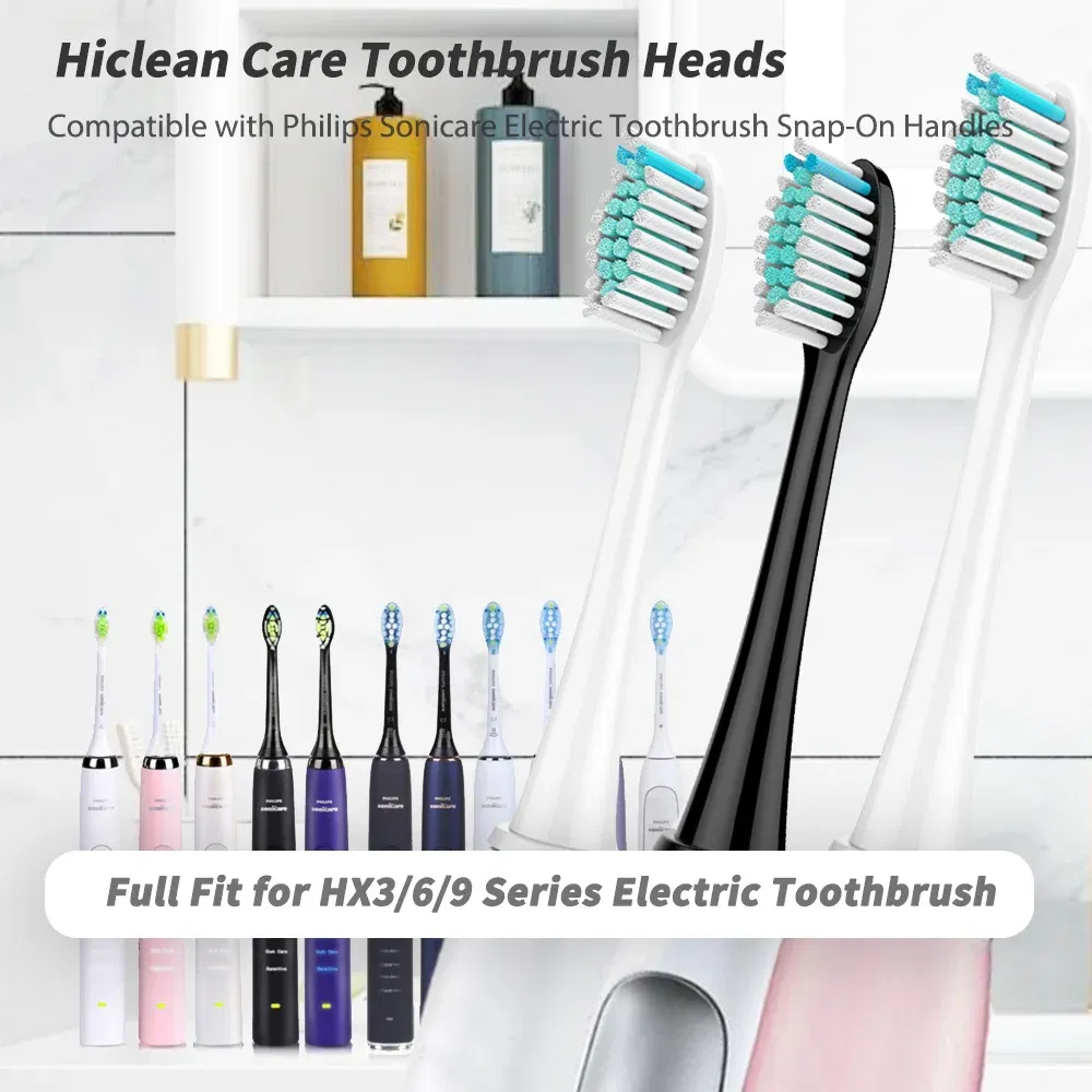 Color: GRAY - Electric toothbrush head, replaceable sonic electric toothbrush head, suitable for Philips Sonicare's electric replaceable brush