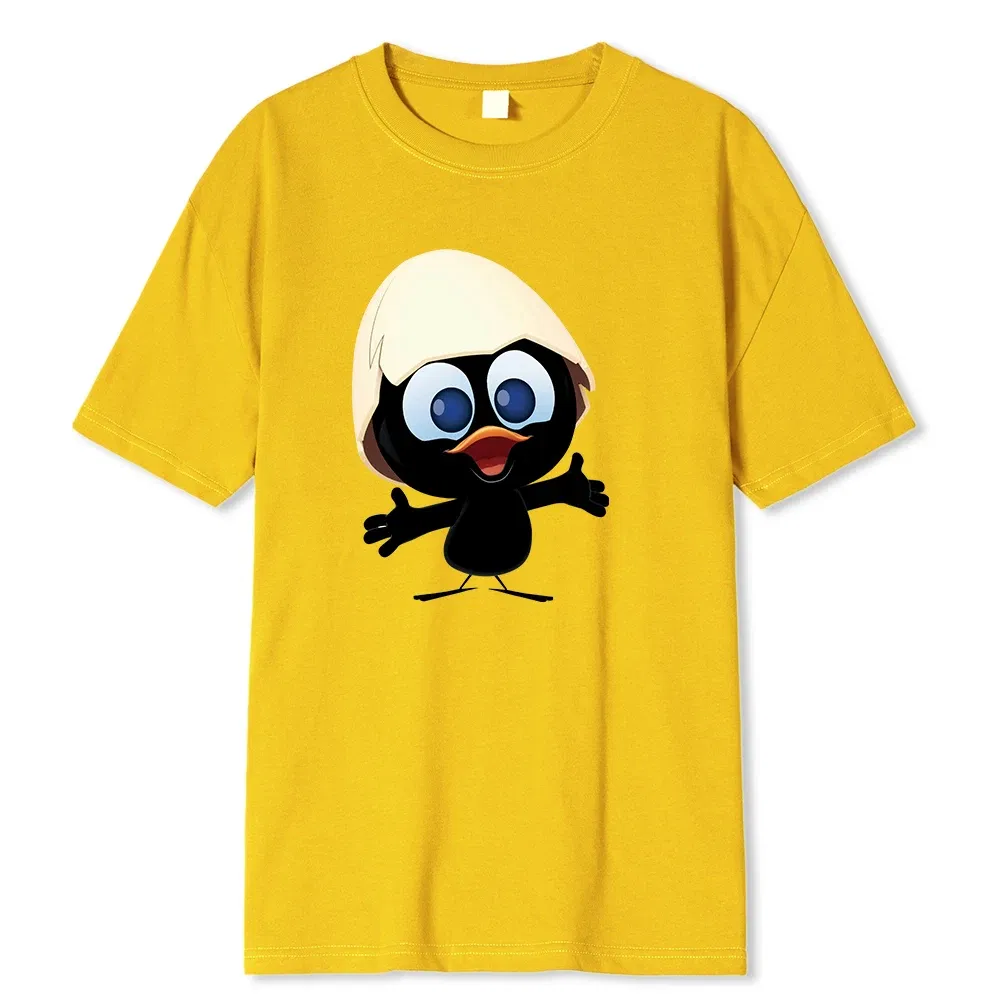 Color: PURPLE, Size: XXXL - Sunlight T Shirt Big Size Men Calimero Cartoon pattern Men T Shirt Painted Funny Tshirt Men T Shirt