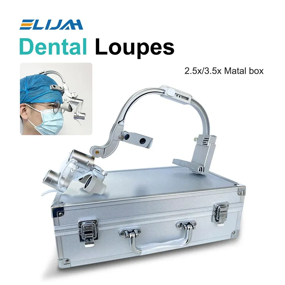 Color: 4 - Dental LED Head Light Lamp For Magnification Binocular Loupes Denspay 5W Light 2.5X 3.5X Dentisit Surgical Headlight Lab Tools