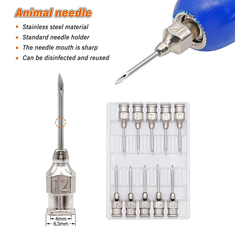Color: Navy Blue - 1-10ml Automatic Veterinary Continuous Syringe Animal Injection Adjustable Vaccine for Livestock Pig Cattle Sheep Chicken