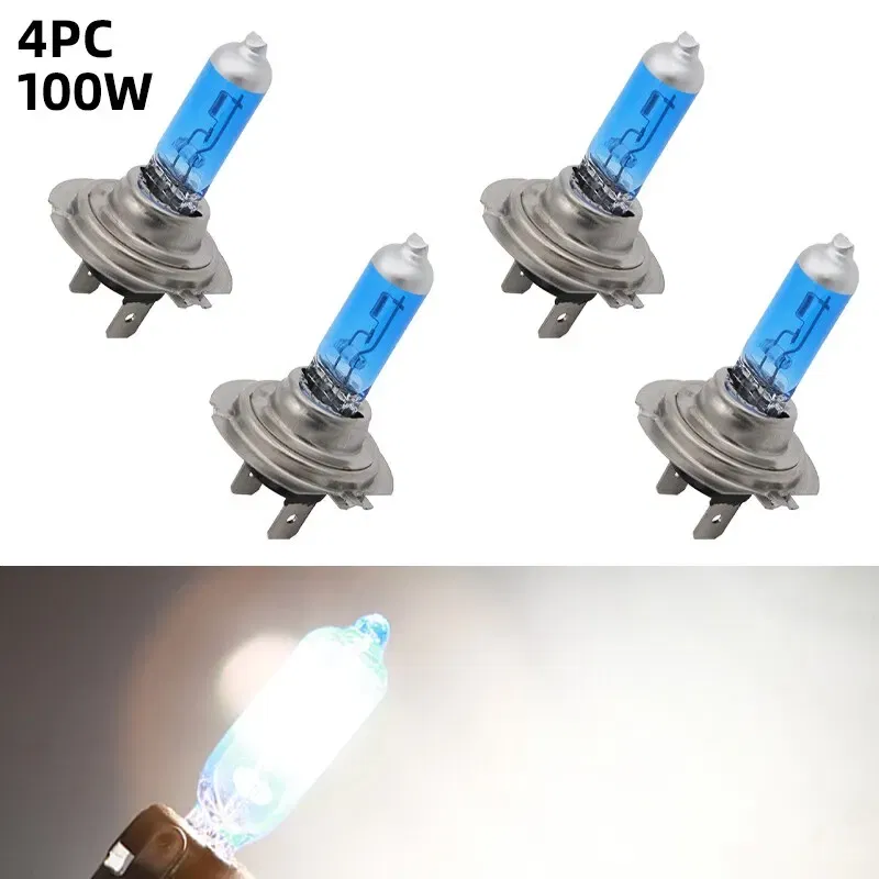 Emitting Color: changeable - 2pcs H7 LED Bulbs 55W 100W Halogen Bulbs Super Bright White Fog Lights 12V White Auto Bulb Headlights Lamp
