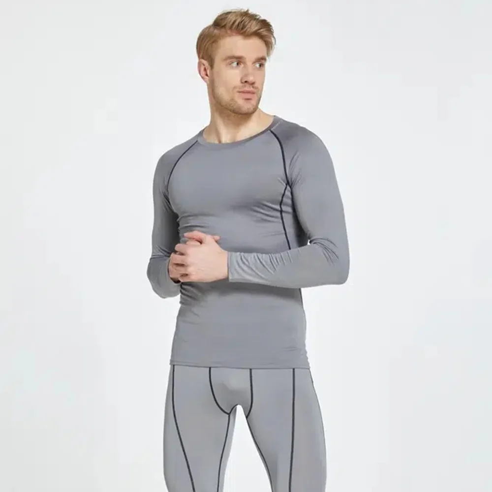 Color: black, Size: XXXL - Men Bodybuilding Sports T-Shirt Quick Dry Running Shirt Long Sleeve Compression Top Gym T Shirt Men Fitness Tight Rashgad