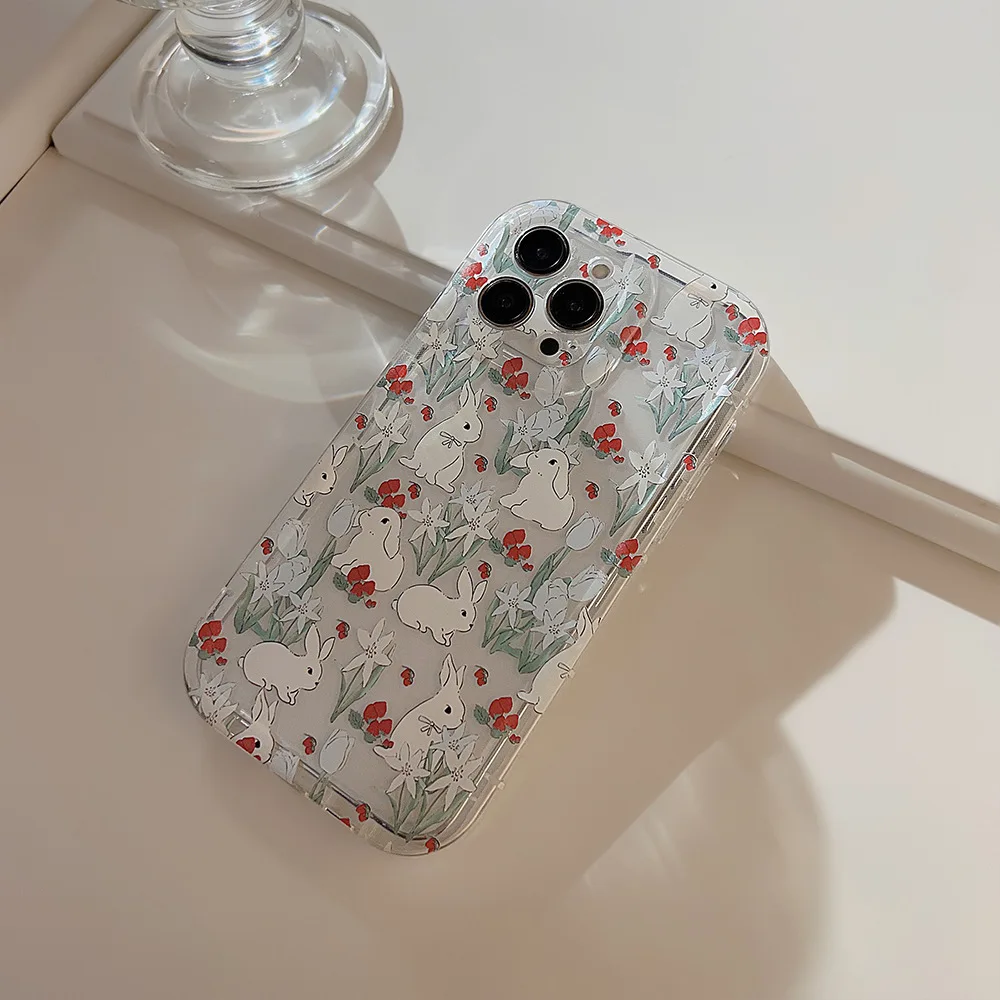 Color: Blue, Compatible-Phone Models: For Samsung Galaxy S21 - Cute Cartoon Bunny Print Phone Case for Samsung Galaxy 24 23 22 21 20 Plus Ultra FE A73 A72 A71 A52 A51 A32 Note 20 Airbag Funda