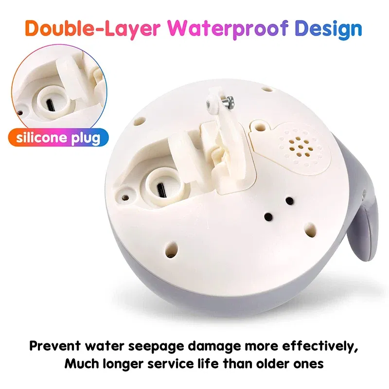 Color: Red - Upgraded Baby Rechargeable Bath Toy with Waterproof Light Up Whale Spray Water Bathtub for Toddlers Kids Pool Bathroom Toys
