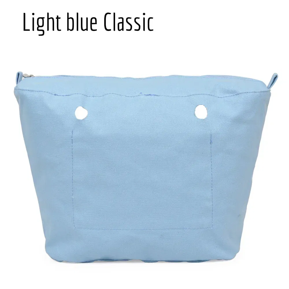 Color: Khaki - TANQU New Inner Lining Zipper Pocket for Classic Obag Insert with Inner Waterproof Coating for O Bag