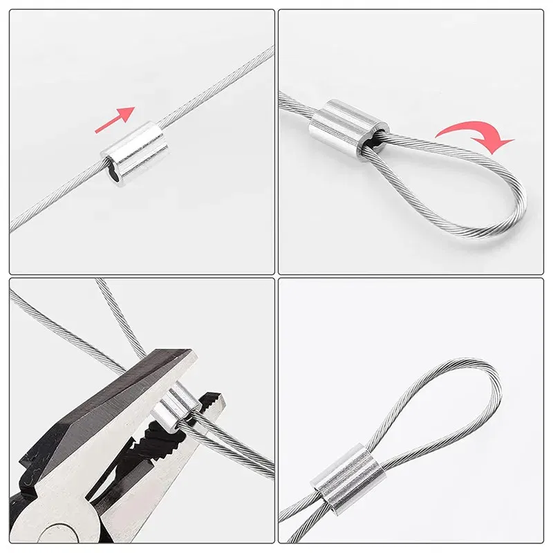 Diameter: 2mm - 1.5/2/3mm*50m Stainless Steel Wire Rope Resistant Strong Line PVC Coated Flexible Clothesline Kit