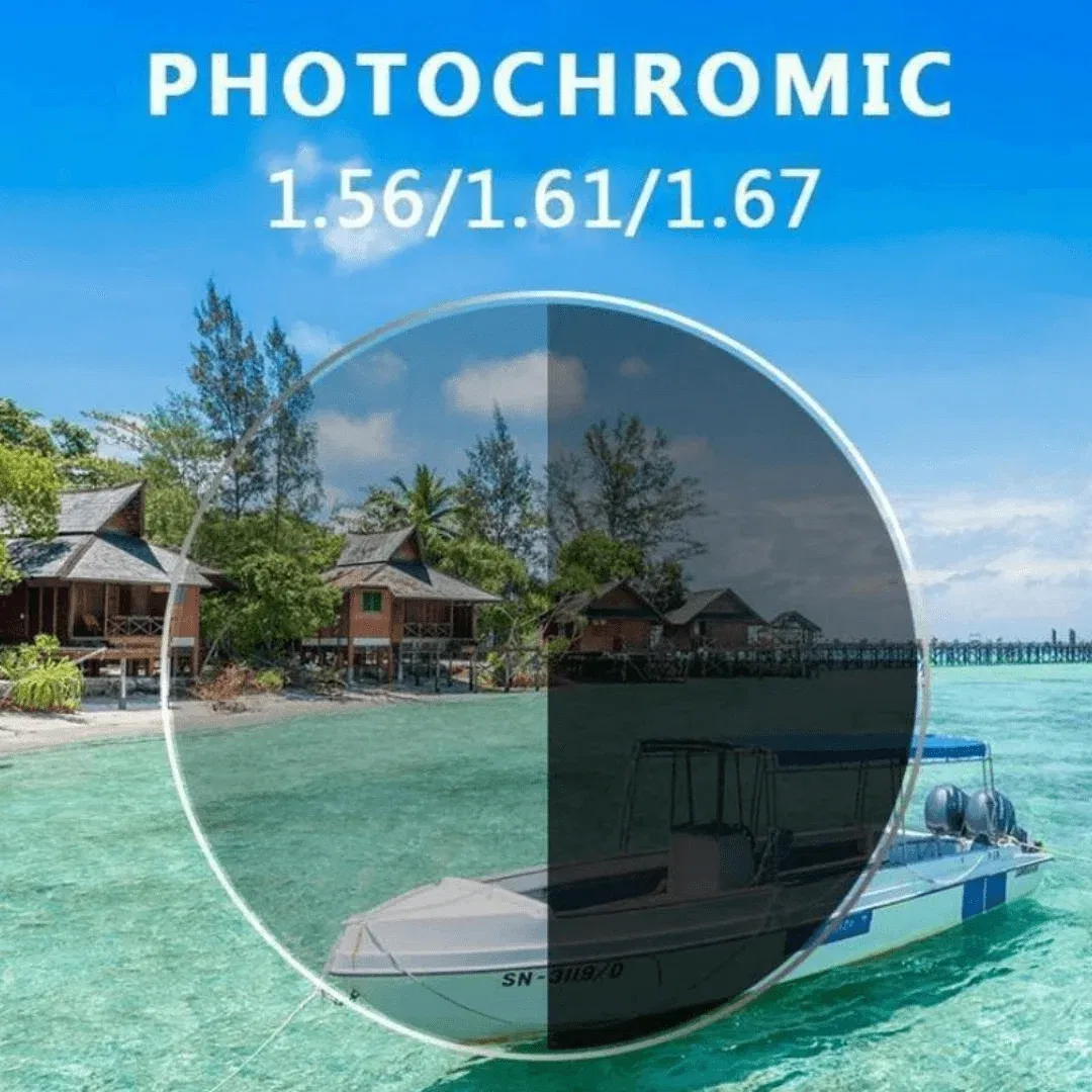 Lenses Color: Khaki, Lens Index: 1.67 - Old Flower ADD 1.56 1.61 1.67 1.74 Prescription CR-39 Aspheric Glasses Lenses Myopia Photochromic Sunglasse Lens