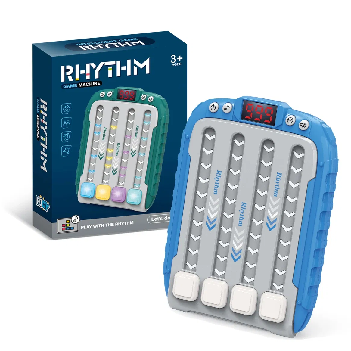 Color: Blue - Decompress game consoles Defusing music exercise reflexes Press music children puzzle music pass brain thinking training toys