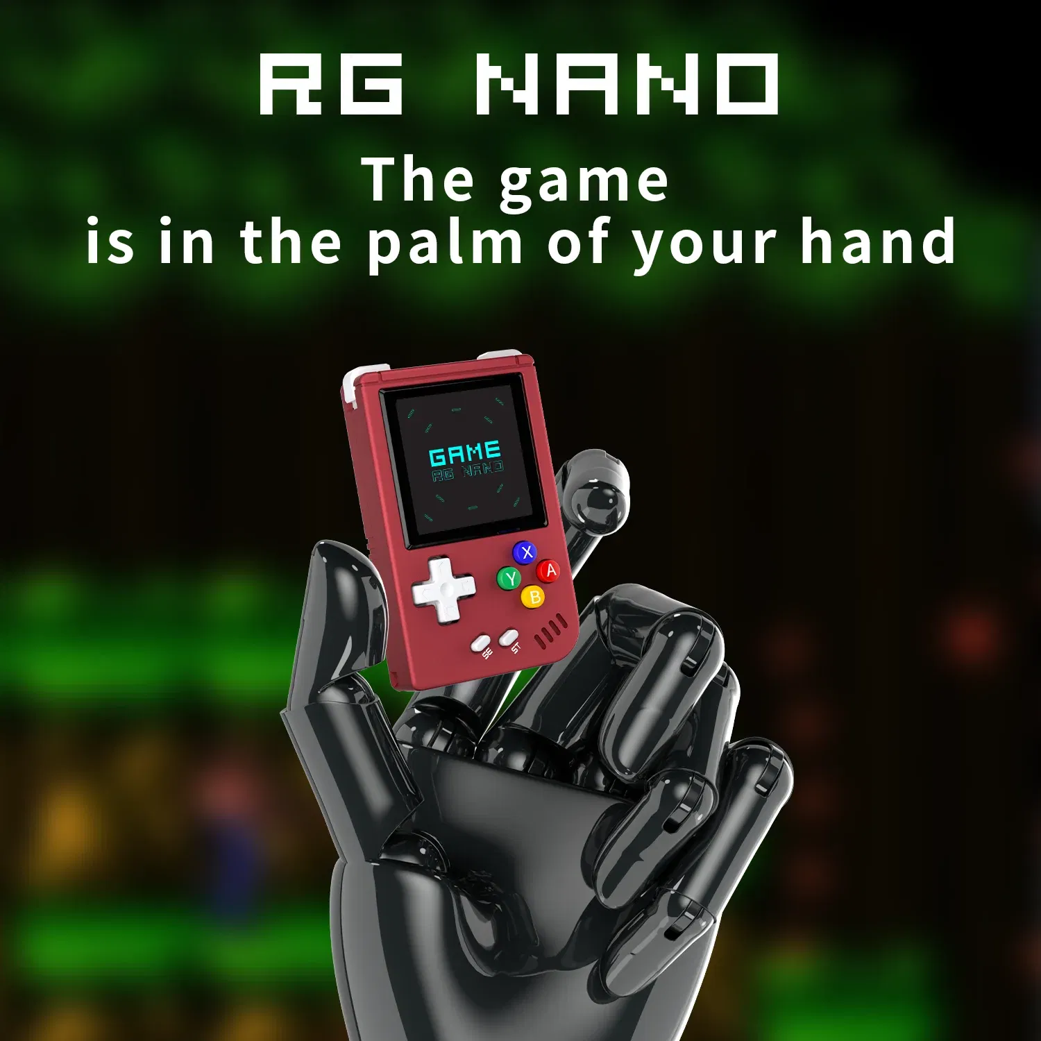 Color: Silver - ANBERNIC RG Nano Retro Handheld Game Console RGNano Portable Mini Aluminum Alloy 1.54” IPS Screen 64G 5400 Games Hi-fi Speaker