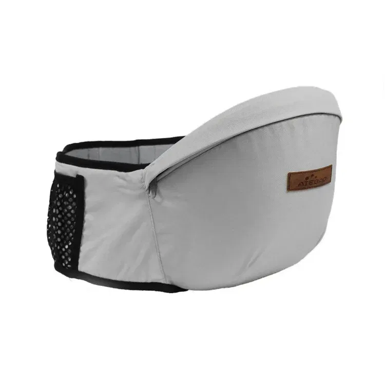 Color: Light Grey - Baby Carrier Waist Stool Walkers Baby Sling Hold Waist Belt Backpack Hipseat Belt Kids Adjustable Infant Hip Seat