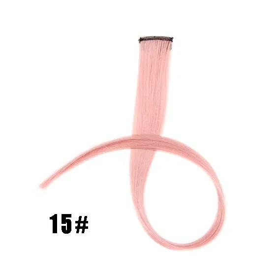 Color: P1B/613, Stretched Length: 22inches - 22" Long 37 Colors Synthetic Straight Hairpieces Hair Extensions Anti-flaming Clip In One Piece Synthetic Hair Extension