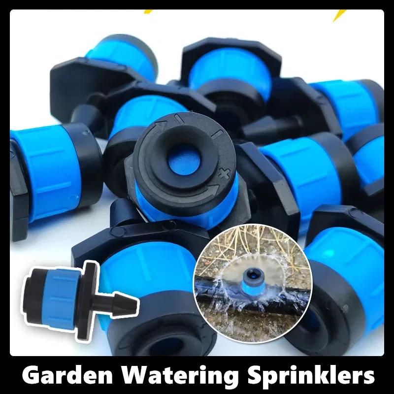 Color: WHITE - 50PCS/100PCS Garden Watering Sprinklers Full-circular Adjustable Fountain Nozzle Adjustable Scattering Spray Mushroom Dripper