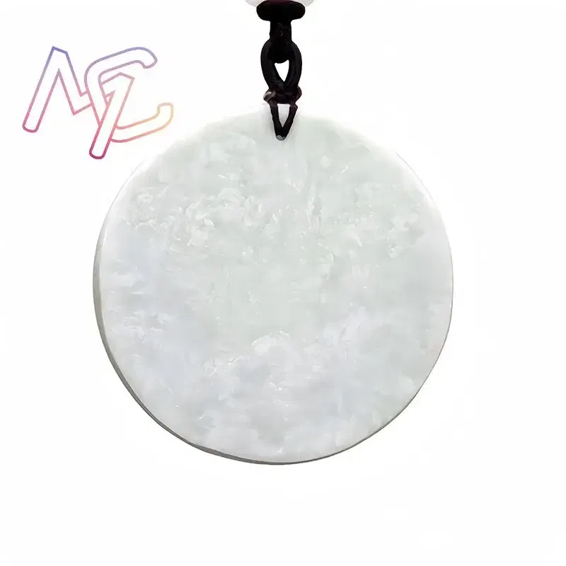Natural Real Jade Flower Pendant Necklace Designer Charm Gifts for Women Men Carved Jewelry Gift Stone Luxury Fashion Chinese