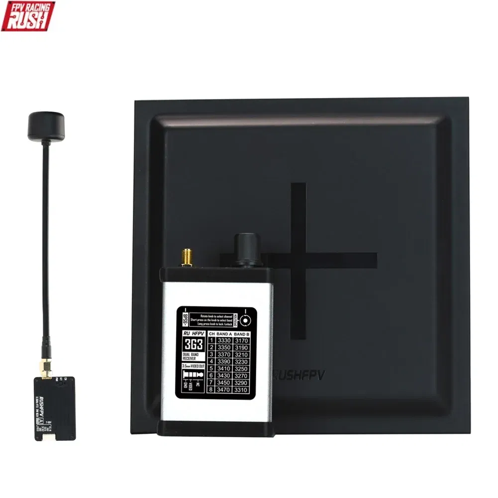 Color: WHITE - RushFPV 3.3G 2W VTX 8CH 2000MW Audio Video FPV Transmitter Receiver Module 7-30V for RC Remote Multi-Rotor DIY Parts