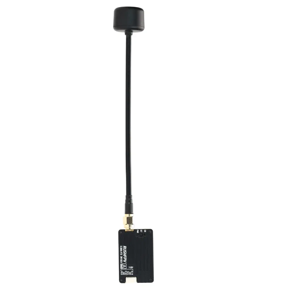 Color: WHITE - RushFPV 3.3G 2W VTX 8CH 2000MW Audio Video FPV Transmitter Receiver Module 7-30V for RC Remote Multi-Rotor DIY Parts