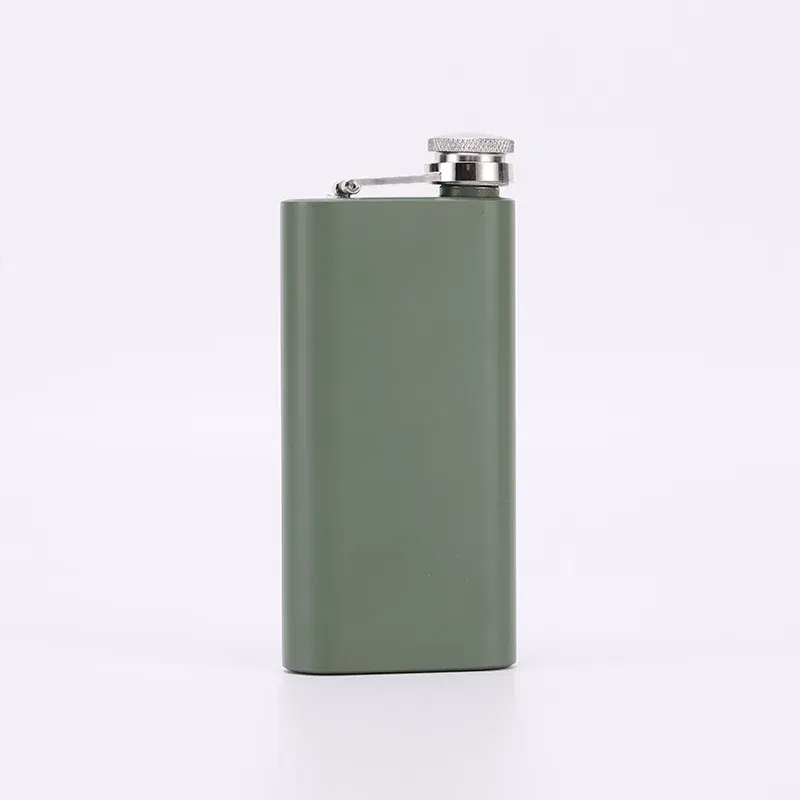 Color: green, Ships From: CHINA - 5oz Portable 304 food grade Square Flagon Whiskey Vodka Wine Pot Hip Flask Set Alcohol Drinking pocket Bottle outdoor camping