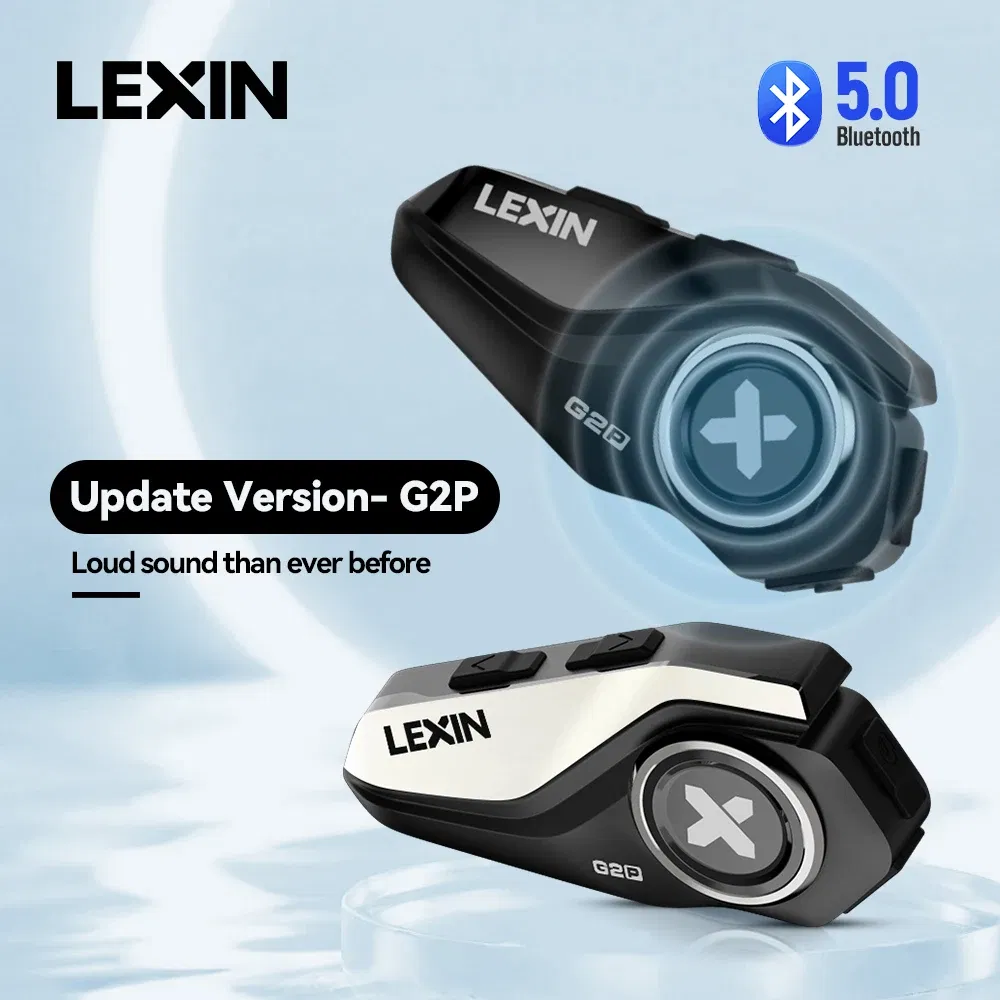 Color: WHITE, Ships From: CHINA - Lexin-G2P Motorcycle Helmet Bluetooth Intercom Up To Pair 6 Riders&Big Button Design Exchangeable Pattern Shell 120KM/H