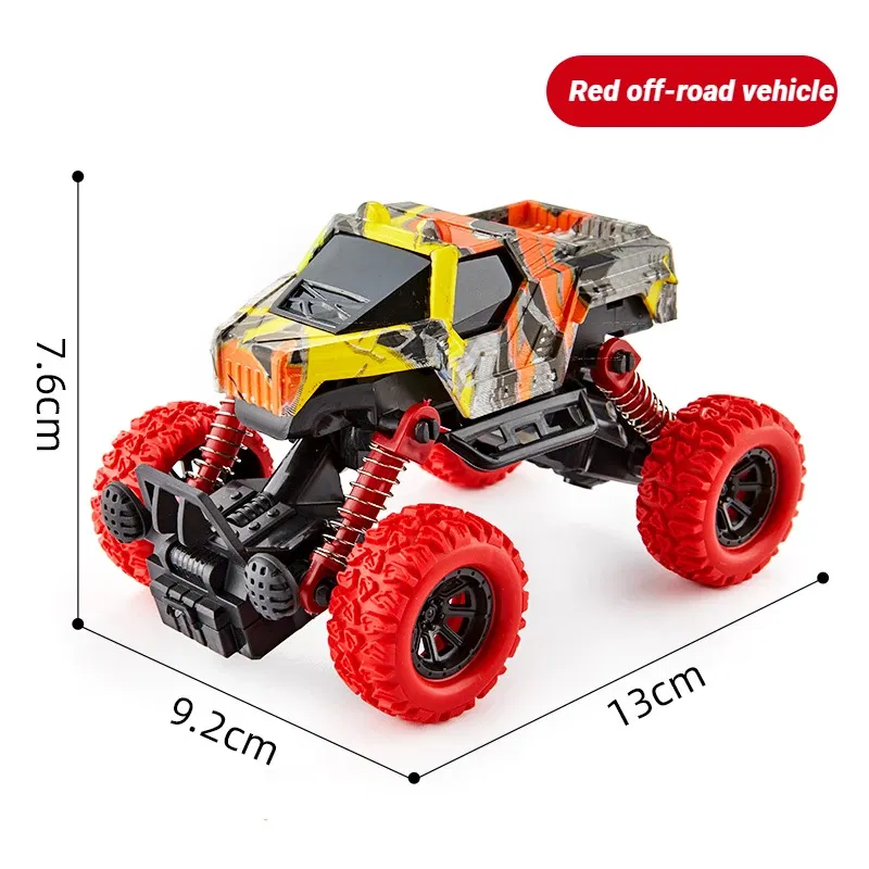 Color: Red - Children's toy car high-speed off-road vehicle outdoor toy off-road vehicle model inertia climbing stunt vehicle children's gift