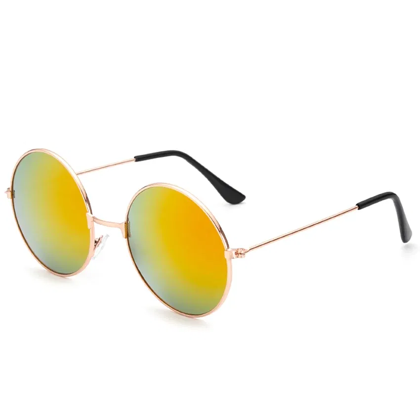Lenses Color: Ginger, Frame Color: other - FOENIXSONG Fashion Sunglasses for Women Men Pilot Round Gradient Mirror Women's Glasses Oculos Lentes Gafas De Sol