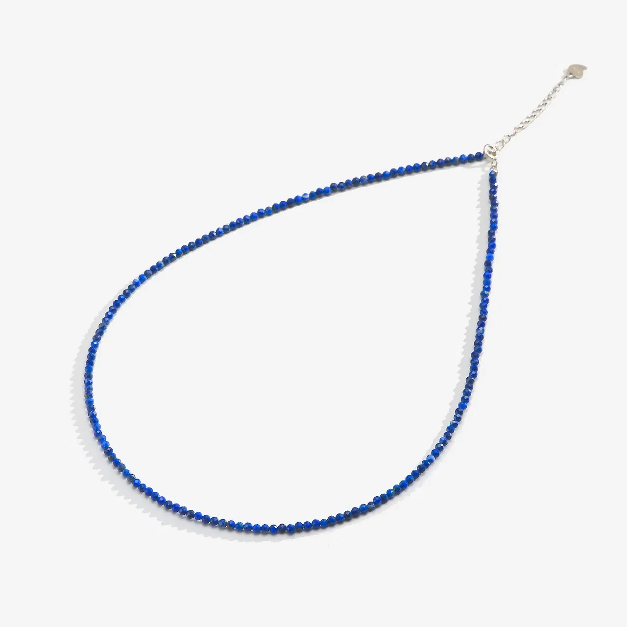 Gem Color: PURPLE, Length: 60cm - Natural Stone Necklace Spinel/Lapis Lazul/Amazonite/Amethy/Tourmaline/Amethyst  Ketting 2MM Silver 925 Jewelry for Collier Femme