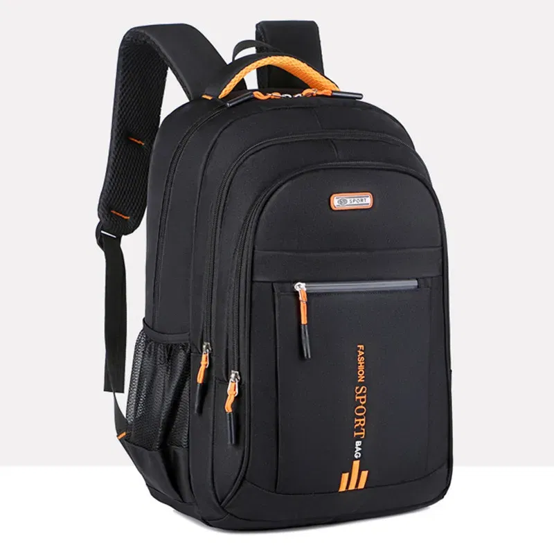 Color: Beige - 2025 New Large Capacity Oxford Cloth Leisure Travel Backpack College Students Backpack Fashion Business Laptop Backpack
