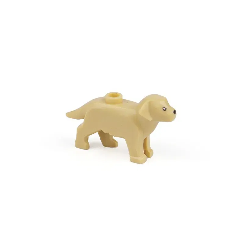 Color: Bright Green - MOC City Animal Building Block Figures Hare Dairy Cow Squirrel Dolphin Pug DIY Farm Street View Accessories Bricks Toys Gifts