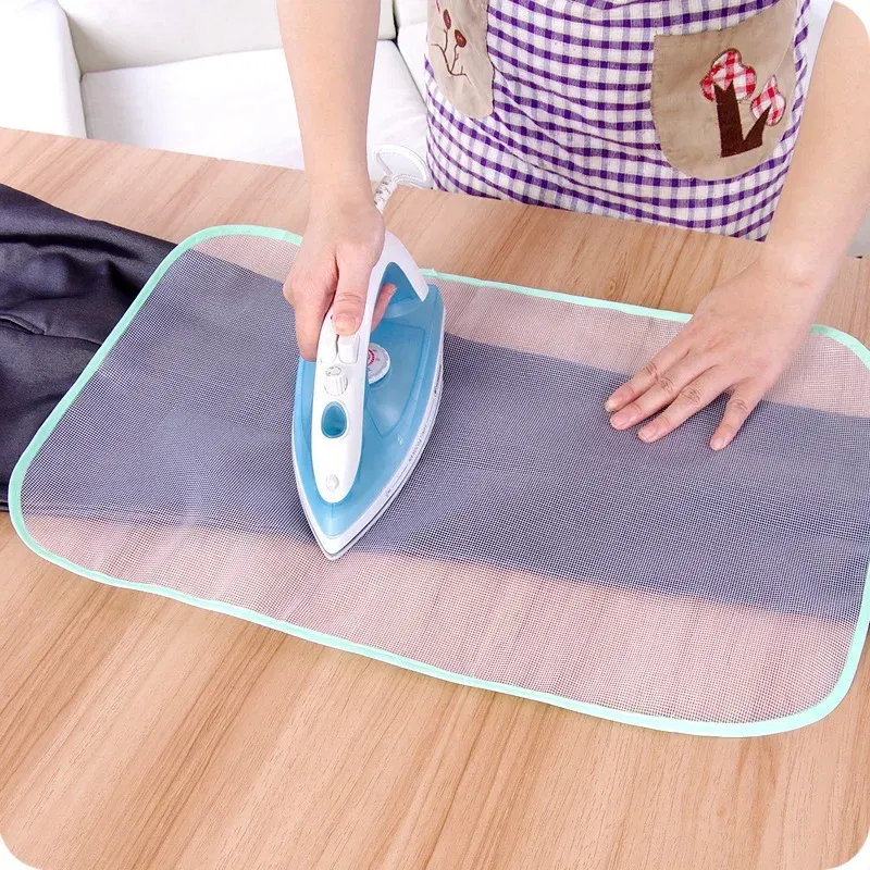 Color: WHITE - Ironing Pad T-shirt pantsHigh Temperature Resistant Heat Insulation Ironing Cloth Clothes Protection Pad Home Mesh Ironing Board