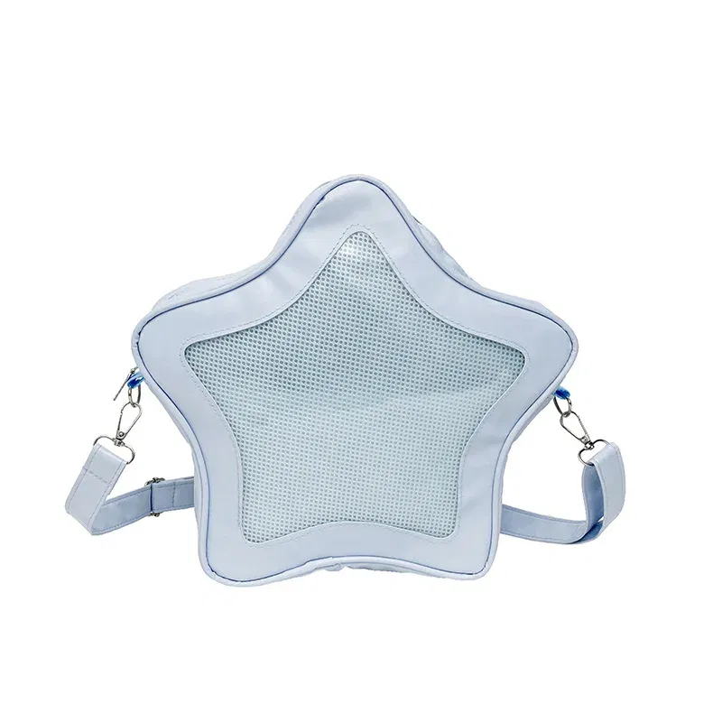 Color: Blue - Japanese Style Minimalist Cute Aesthetic Shoulder Bag for Students Kawaii Crossbody Purse Street Fashion