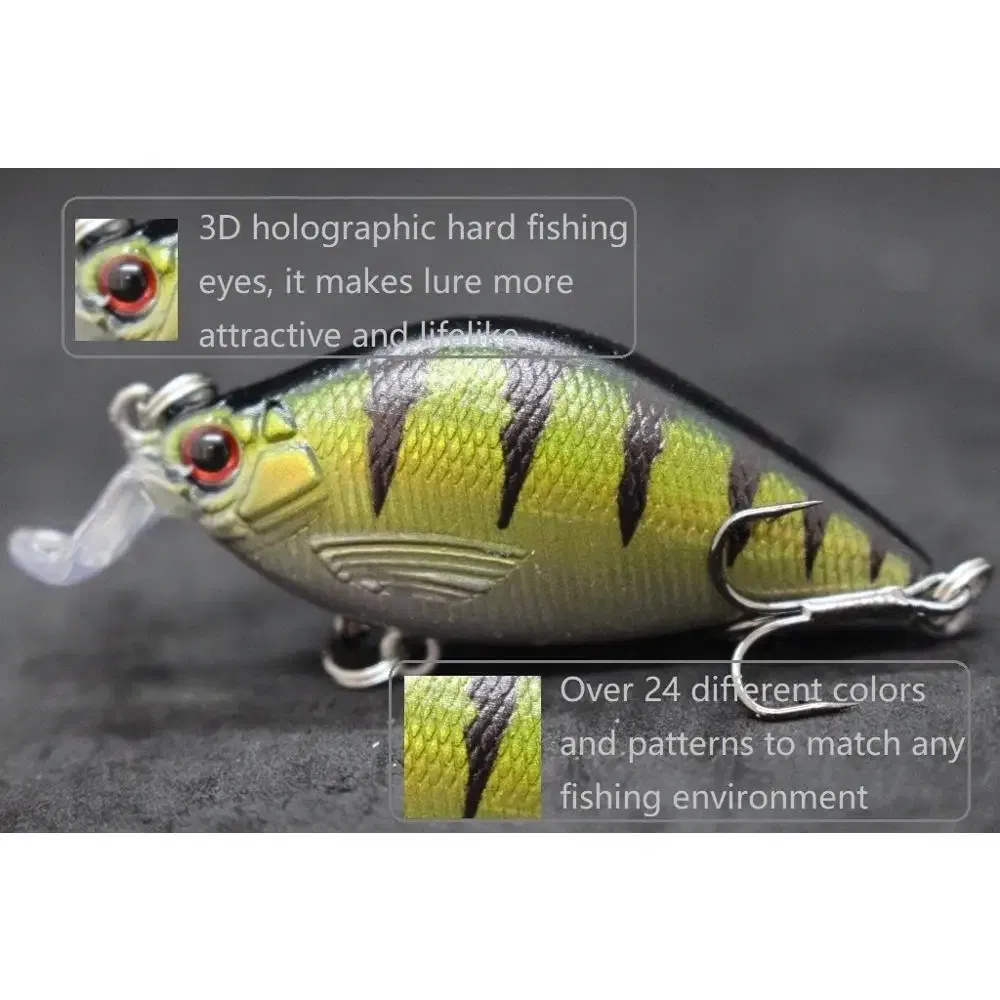 Color: Green - wLure Fishing Lures 6.4cm 8.6g Crankbait Wobbler Hard Bait Pike Fishing Carp Artificial Bait 2023 Colors Fake Lure C503