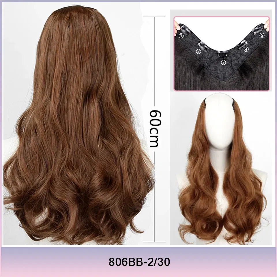 Color: 1B/30HL - AOSI Part Synthetic Clip In Hair Extension Long Thick Curly Natural Blonde Flase Hair Hairpieces For Women Heat Resistant