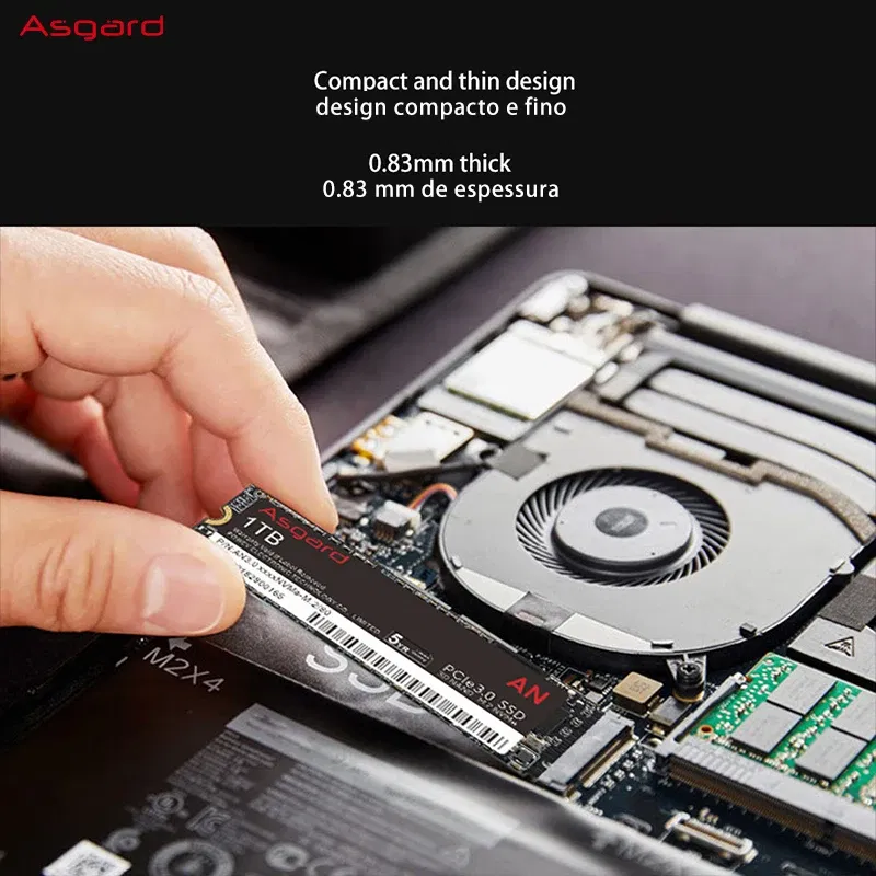 SSD Capacity: 500GB - Asgard 512GB 1TB 2TB M.2 SSD M2 512gb PCIe NVME 512GB 1TB 2TB Solid State Drive 2280 Internal Hard Disk for Laptop Cache