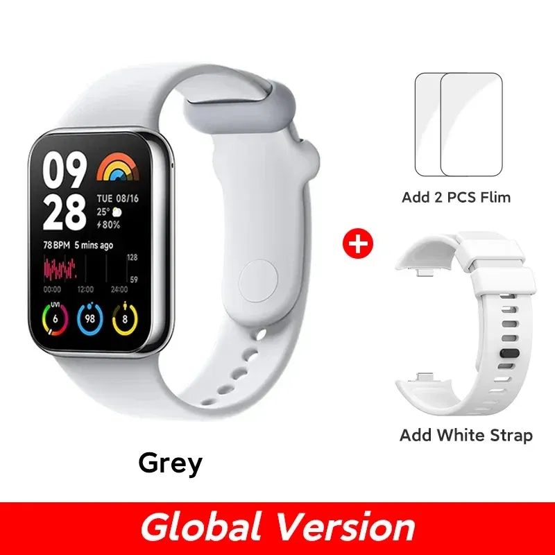 Color: BRIGHT PINK, Ships From: CHINA - New! Band 8 Pro Global Version Smart Wristband1.74" Color Square AMOLED GNSS Blood Oxygen Heart Rate Monitor Bluetooth 5.3