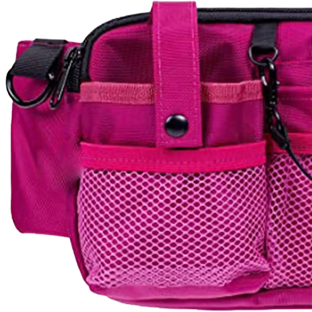 Color: black - Adjustable Nurse Fanny Pack Portable Large Capacity Polyester Nurse Pouch Waist Bag Multi Compartment Pocket Belt Organizer