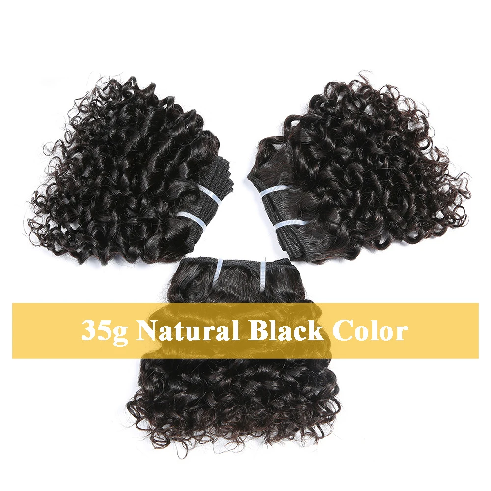 Hair Color: OT Purple, Stretched Length: 6inches, Longest Hair Proportion: 10A - Code Calla Bouncy Curly Hair Bundles Double Draw Indian 6inch Short Cut Remy Human Hair Extensions Natural Black Brown Color
