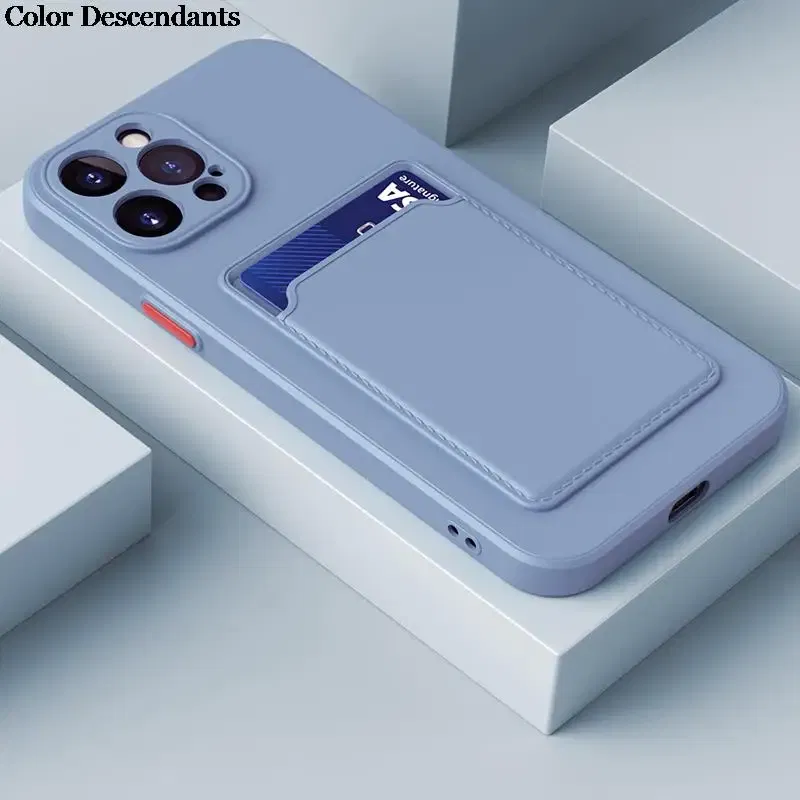 Color: black, Material: Other - Card Holder Wallet Case For Samsung A13 Cases For Samsung Galaxy A13 A 13 13A SamsungA13 Shockproof Liquid Silicone Cover Coque