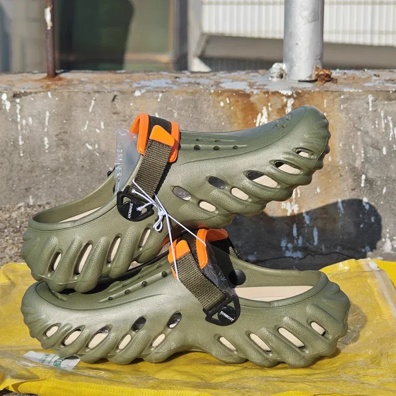 Color: Deep Purple, Shoe Size: 43 - Fashion Garden Shoes Men's Clogs Slippers Sandal Flat Camouflage Sandals Male Sneakers Outdoor Flip Flops Home Clogs