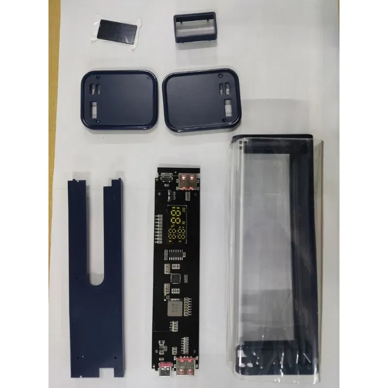 Color: WHITE - Professional 22.5W DIY Battery Charger Case PD Fast Charging Case Welding for 8PCS 18650 Polymer 20000mA Battery Charging Box
